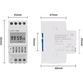 Temporizator (12VDC/AC), programabil 1 secundă până la 99 de ore Releu de timp pentru ciclu automat infinit